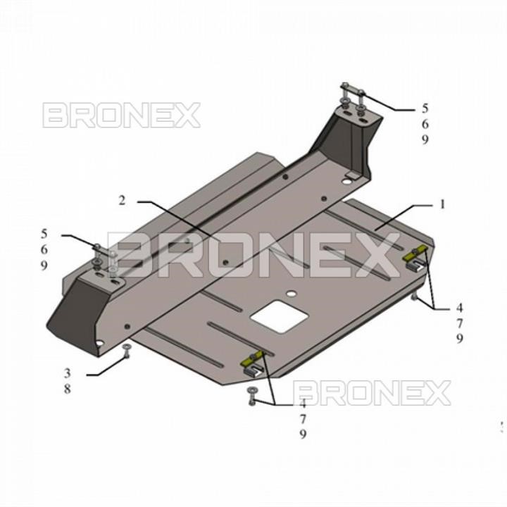 Bronex 101.0548.00 Engine protection Bronex standard 101.0548.00 for Ford Transit/Transit Custom (radiator, gear box) 101054800