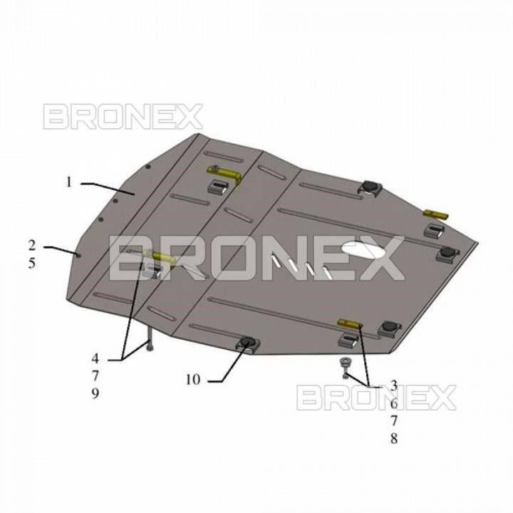 Bronex 101.0560.00 Engine protection Bronex standard 101.0560.00 for Nissan X-Trail T32 (radiator, gear box) 101056000