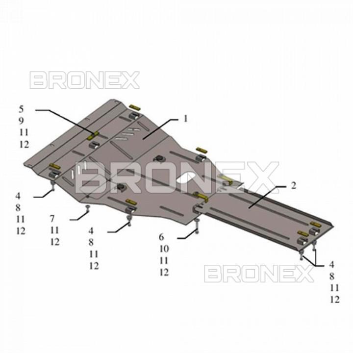 Bronex 101.0561.00 Engine protection Bronex standard 101.0561.00 for Lexus GS 350/300 (radiator, gear box) 101056100