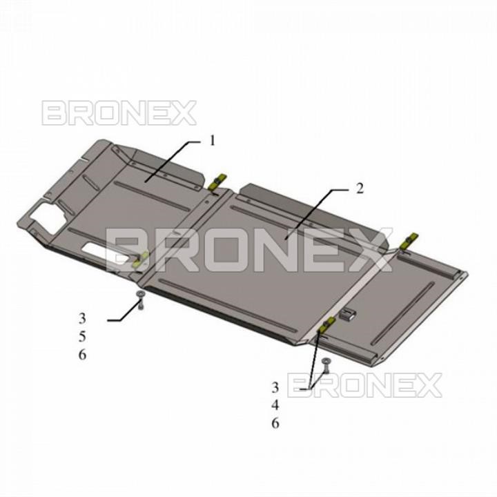 Bronex 101.0563.00 Engine protection Bronex standard 101.0563.00 for Ford Ranger (gear box, transfer case) 101056300