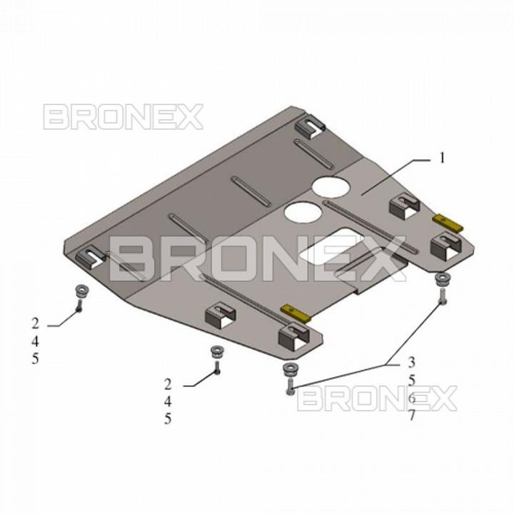 Engine protection Bronex standard 101.0565.00 for Renault Kangoo &#x2F; Clio &#x2F; Thalia (gear box) Bronex 101.0565.00