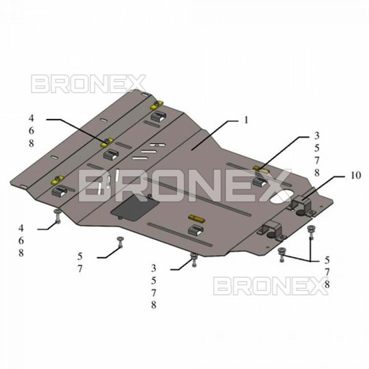 Bronex 101.0566.00 Engine protection Bronex standard 101.0566.00 for Lexus GS 430 (radiator) 101056600