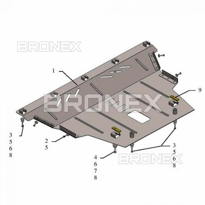 Bronex 101.0589.00 Engine protection Bronex standard 101.0589.00 for Jeep Renegade (radiator) 101058900