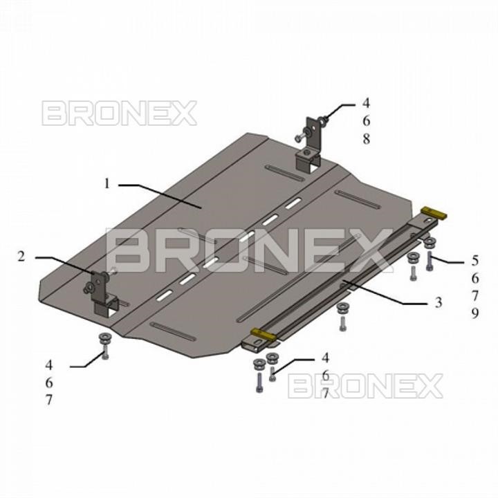 Bronex 101.0620.00 Engine protection Bronex standard 101.0620.00 for Peugeot 2008 I (radiator, gear box) 101062000