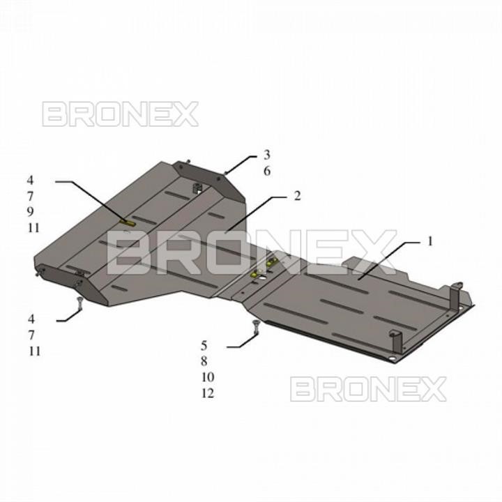 Bronex 101.0644.00 Engine protection Bronex standard 101.0644.00 for Subaru Outback V (radiator, gear box) 101064400
