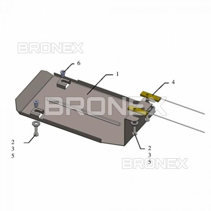 Bronex 101.0653.00 Rear axle gearbox protectionBronex standard 101.0653.00 for Subaru Outback V 101065300