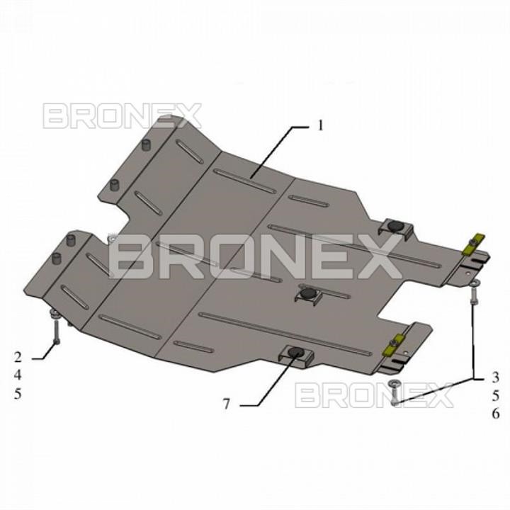 Bronex 101.0655.00 Engine protection Bronex standard 101.0655.00 for Chery Tiggo 5 (radiator, gear box) 101065500