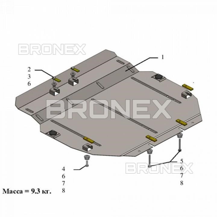 Bronex 101.0658.00 Engine protection Bronex standard 101.0658.00 for Honda CR-V IV restyling (gearbox) 101065800