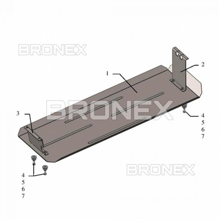 Bronex 101.0677.00 Fuel tank protectionBronex standard 101.0677.00 for Mitsubishi L200 V 101067700