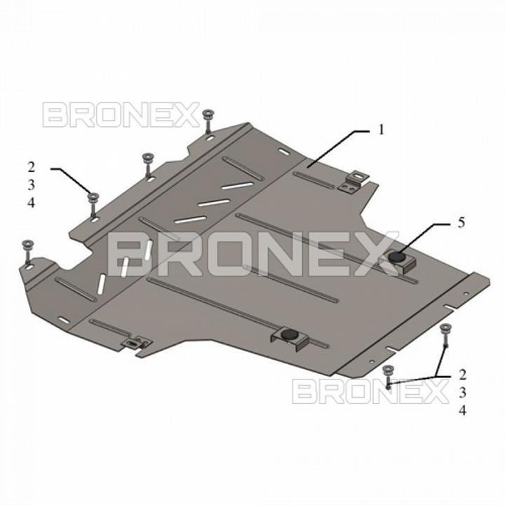 Bronex 101.0684.00 Engine protection Bronex standard 101.0684.00 for Nissan NV200 (radiator, gear box) 101068400