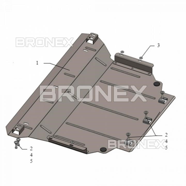 Bronex 101.0710.00 Engine protection Bronex standard 101.0710.00 for Volkswagen Tiguan II (radiator, gear box) 101071000