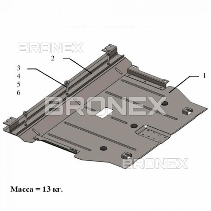 Bronex 101.0714.00 Engine protection Bronex standard 101.0714.00 for Fiat Tipo (radiator, gear box) 101071400