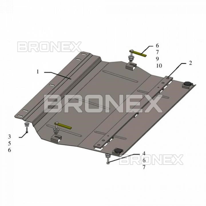 Bronex 101.0729.00 Engine protection Bronex standard 101.0729.00 for Jaguar X-Type (gear box) 101072900