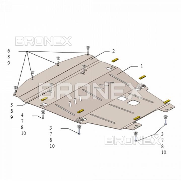 Bronex 101.0739.00 Engine protection Bronex standard 101.0739.00 for Renault Vel Satis / Espace IV (radiator, gear box) 101073900