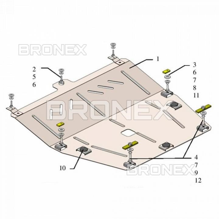 Bronex 101.0746.00.R Engine protection Bronex standard 101.0746.00.R for Renault Clio / Renault Captur (gear box) 101074600R