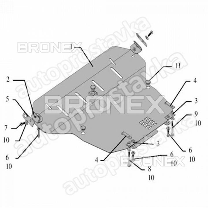 Bronex 101.4201.01 Automatic transmission protection Bronex standard 101.4201.01 for Mercedes-Benz W211 101420101