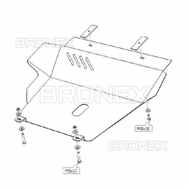 Bronex 101.9009.00 Engine protection Bronex standard 101.9009.00 for Opel Kadett E (radiator, gear box) 101900900