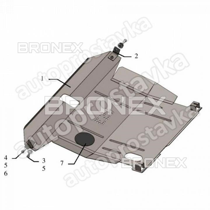 Bronex 101.9053.00 Engine protection Bronex standard 101.9053.00 for Hyundai Sonata / Sonata 2 (radiator, gear box) 101905300