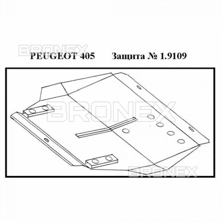 Bronex 101.9109.00 Engine protection Bronex standard 101.9109.00 for Peugeot 405 (radiator, gear box) 101910900