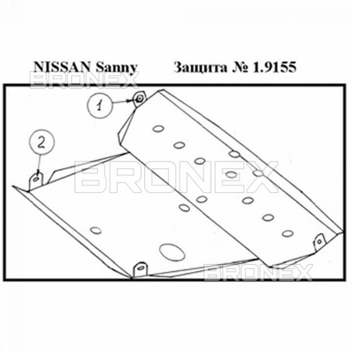 Bronex 101.9155.00 Engine protection Bronex standard 101.9155.00 for Nissan Sunny B15 (radiator) 101915500