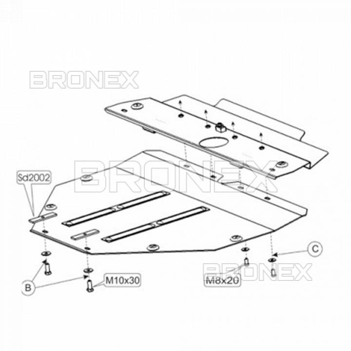 Bronex 101.9456.00 Engine protection Bronex standard 101.9456.00 for Mazda 6 GG (radiator, gear box) 101945600