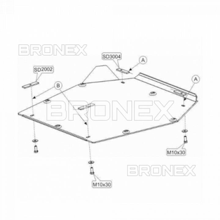 Bronex 101.9475.00 Engine protection Bronex standard 101.9475.00 for Volvo S60 / S80 (gear box) 101947500