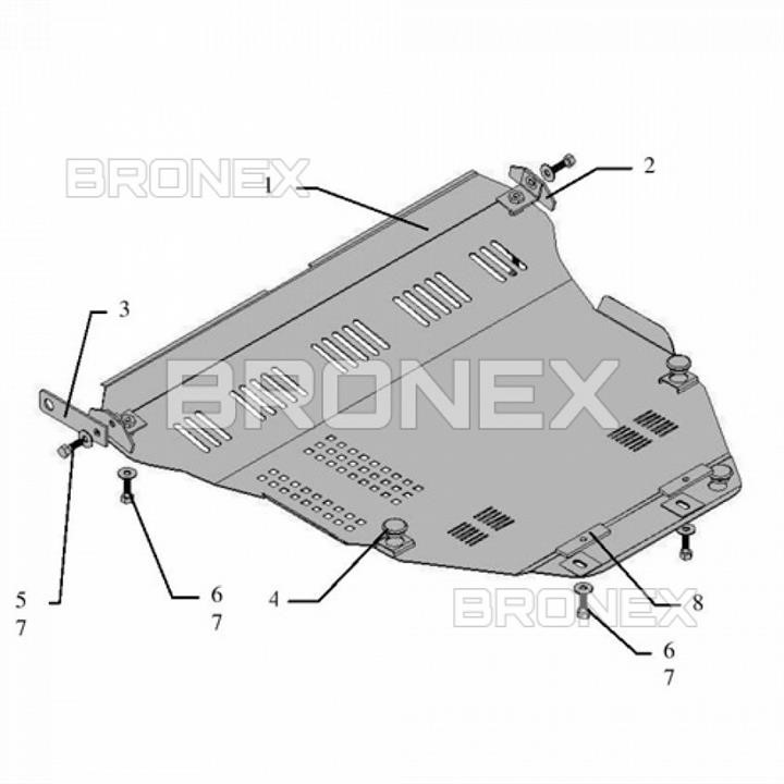 Bronex 102.0064.00 Engine protection Bronex premium 102.0064.00 for Suzuki Liana (radiator, gear box) 102006400