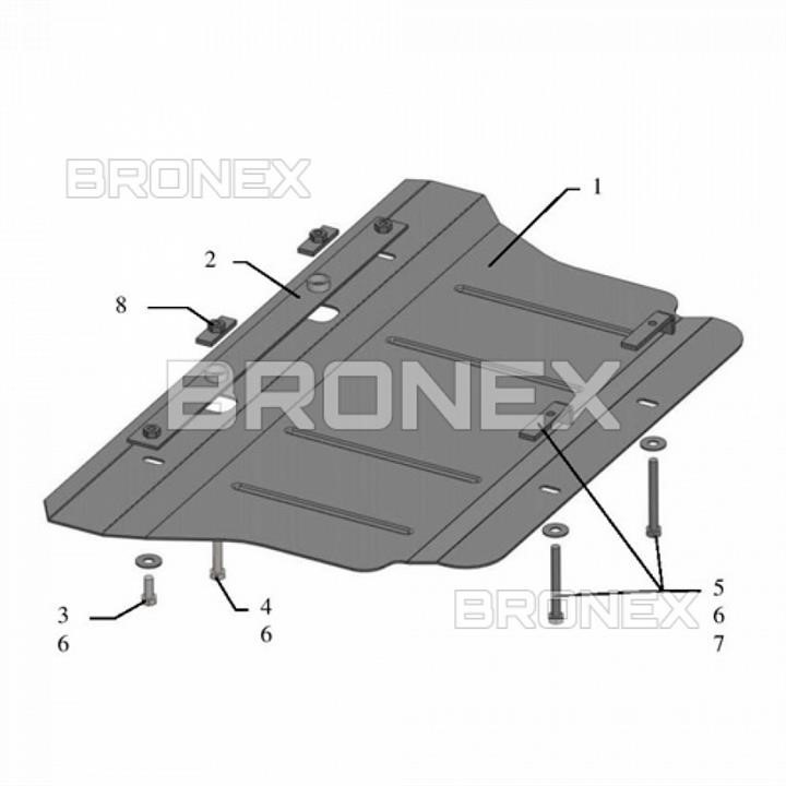Bronex 102.0247.00 Engine protection Bronex premium 102.0247.00 for Hyundai Genesis 102024700