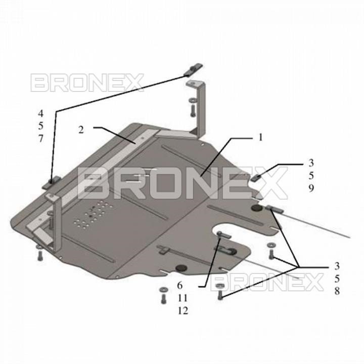 Bronex 102.0282.00 Engine protection Bronex premium 102.0282.00 for Skoda Fabia / Roomster (radiator, gear box) 102028200