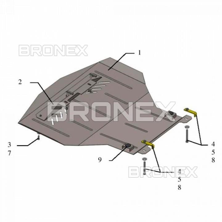 Bronex 102.0298.00 Engine protection Bronex premium 102.0298.00 for Volkswagen Passat B3 and B4 / Golf III (radiator, gearbox) 102029800