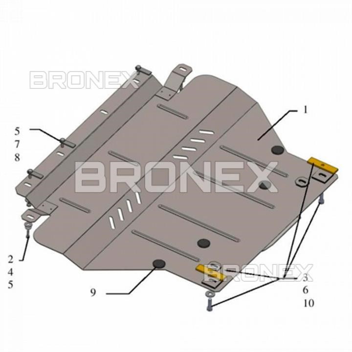 Bronex 102.0304.00 Engine protection Bronex premium 102.0304.00 for Citroen C5 (radiator, gear box) 102030400