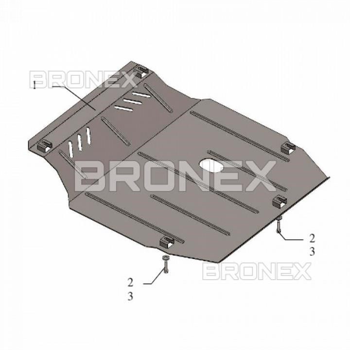 Bronex 102.0413.00 Engine protection Bronex premium 102.0413.00 for Chevrolet Aveo T-300 (radiator, gear box) 102041300