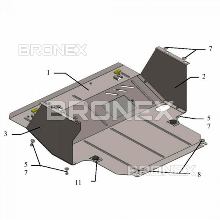 Bronex 102.0467.00 Engine protection Bronex premium 102.0467.00 for Great Wall Haval M2 (radiator, gear box) 102046700