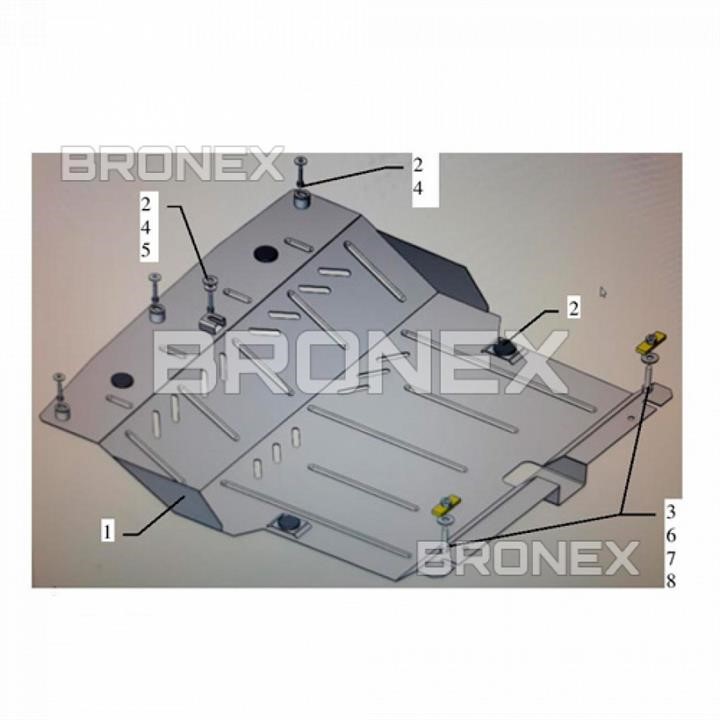 Bronex 102.0895.00.CI Engine protection Bronex premium 102.0895.00.CI for Citroen C1 (gear box) 102089500CI