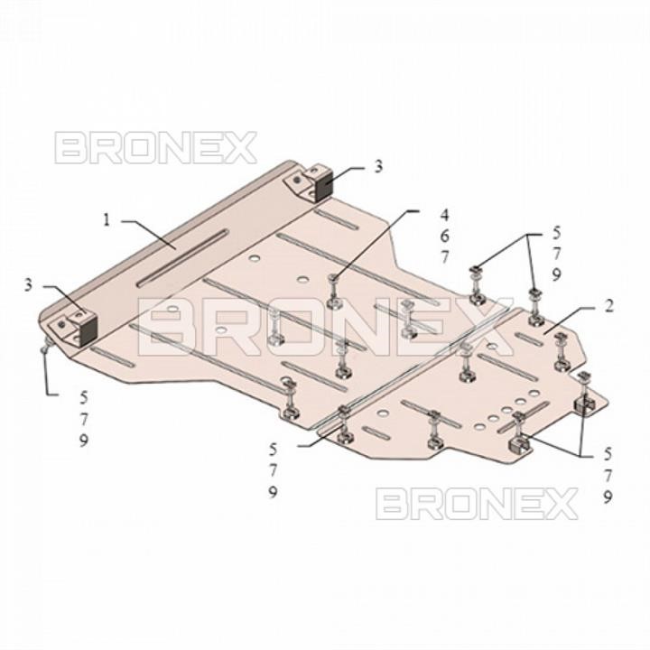Bronex 102.0898.00.A Engine protection Bronex premium 102.0898.00.A for Audi Q7 102089800A