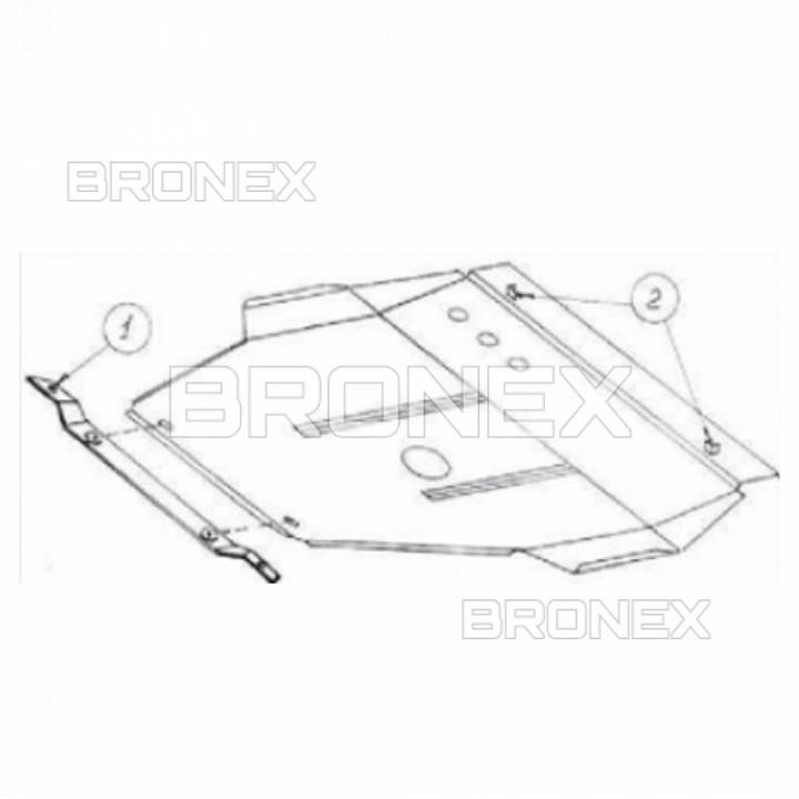 Bronex 102.9080.00 Engine protection Bronex premium 102.9080.00 for Daewoo Nexia (radiator, gear box) 102908000