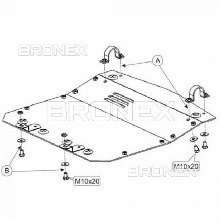 Bronex 102.9087.00 Engine protection Bronex premium 102.9087.00 for Audi A6 C4/Audi 100 C4 102908700