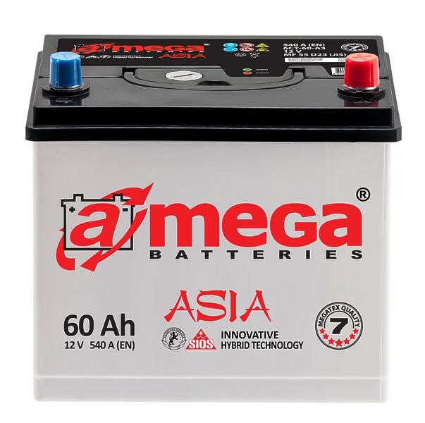A-Mega ASIA-60-0 Battery A-Mega Asia 12V 60Ah 480A(EN) R+ ASIA600