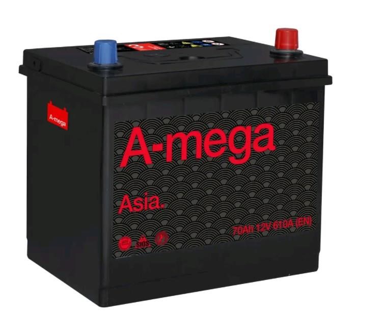 A-Mega ASIA-70-0 Battery A-Mega Asia 12V 70Ah 610A(EN) R+ ASIA700