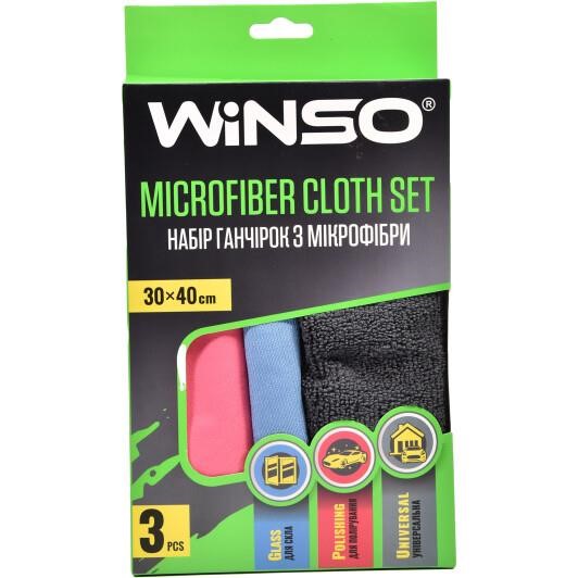 Winso 150220 Microfiber cloths set 3 pcs., 30x40 cm (universal, polishing, for glasses) 150220