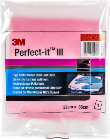 3M 50489 Perfect-it III microfiber cloth 32x36 cm, pink 50489