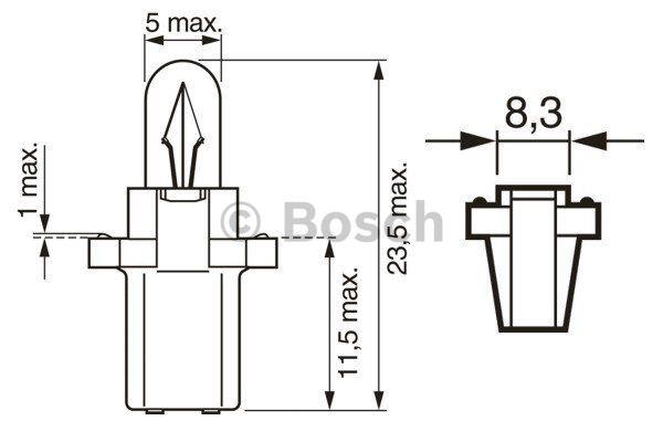 Bosch 1 987 302 220 Glow bulb T5 1987302220