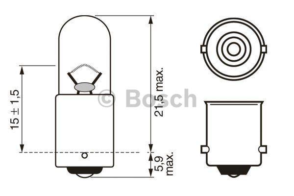 Bosch 1 987 302 287 Halogen lamp 12V 1987302287