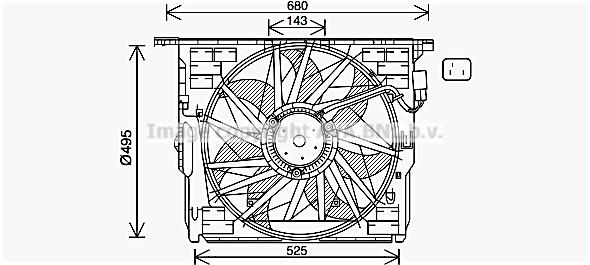 AVA BW7564 Fan, radiator BW7564