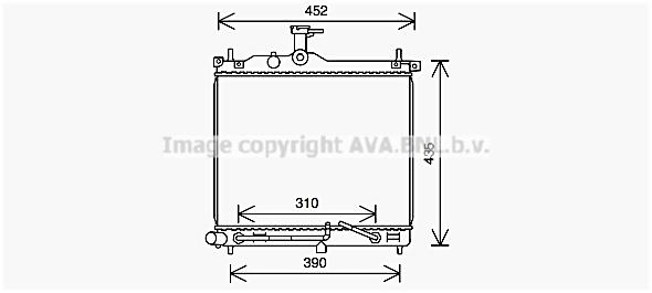 AVA HY2453 Radiator, engine cooling HY2453