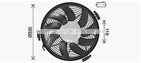 AVA MS7719 Fan, radiator MS7719