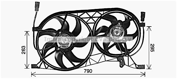 AVA RT7646 Fan, radiator RT7646