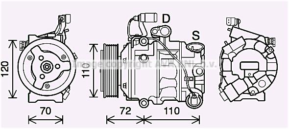 AVA SAK025 Compressor SAK025 SAK025 AVA Compressor