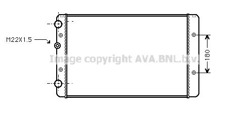 AVA VN2027 Radiator, engine cooling VN2027