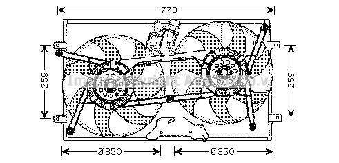 AVA VN7505 Fan, radiator VN7505